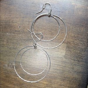 silver hoop earrings